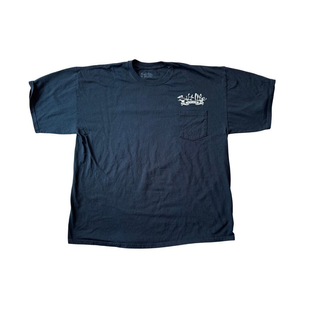 SALT LIFE Men's T-Shirt, Black; size XXL